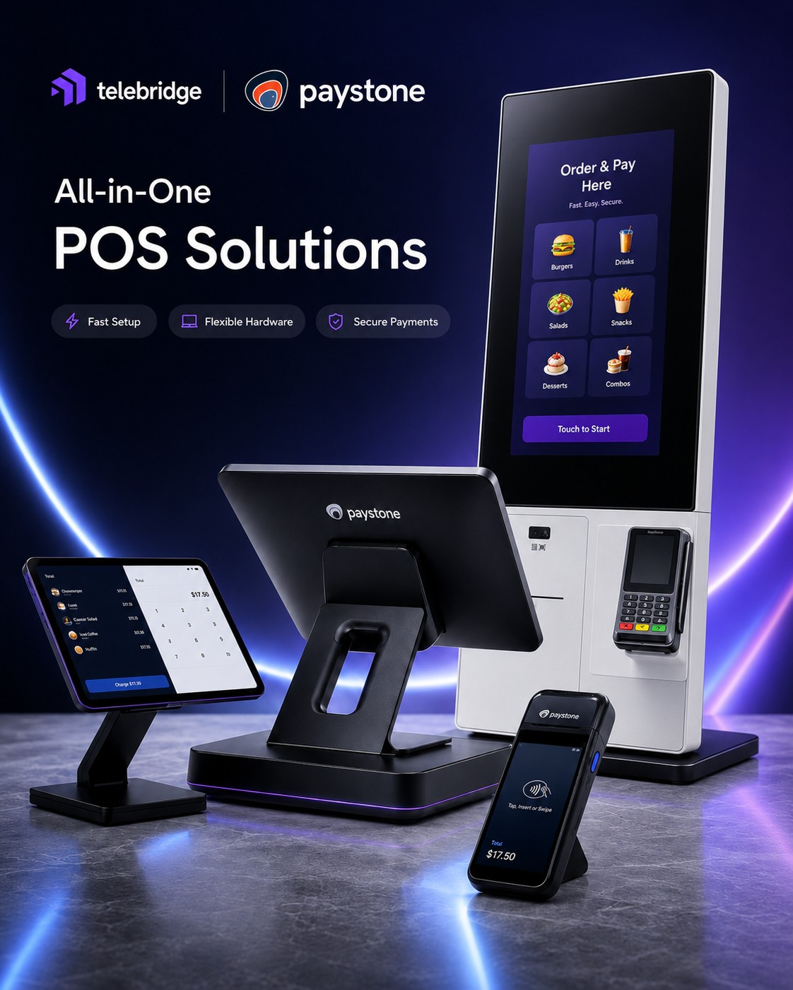 Telebridge x Paystone — All-in-One POS Solutions