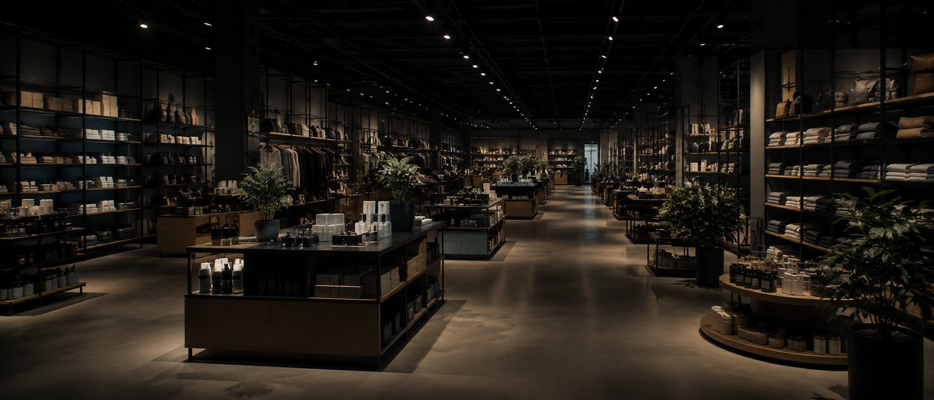 A bright modern retail store interior at scale